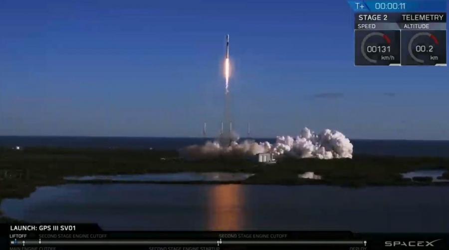 "Falcon 9" raket daşıyıcısı ən yeni GPS geolokasiya peyki ilə fəzaya buraxıldı <b style="color:red"></b>