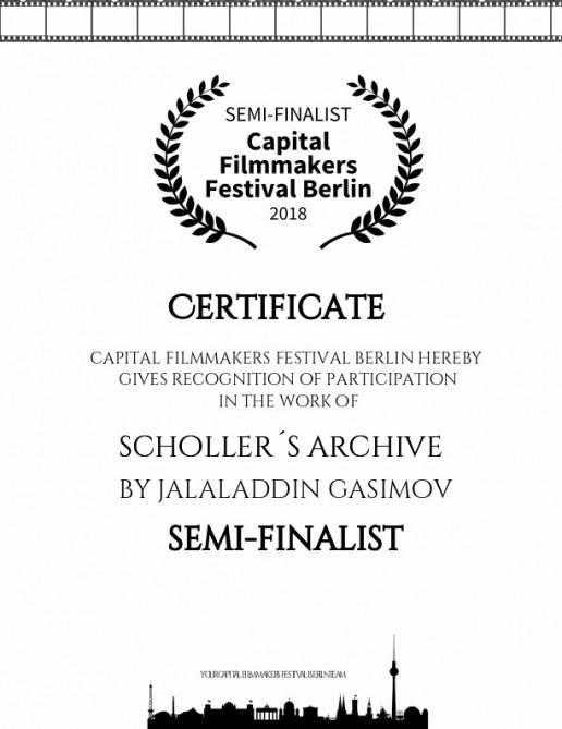 "Şollerin arxivi" filmi Berlində daha bir sertifikat alıb<b style="color:red"></b>