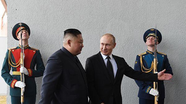Putin və Kim Çen In Koreya yarımadasındakı vəziyyəti müzakirə ediblər<b style="color:red"></b>