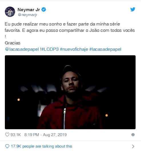Neymar "Kağız ev" serialında <b style="color:red"></b>
