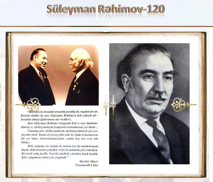Milli Kitabxanada "Süleyman Rəhimov-120" virtual sərgisi <b style="color:red"></b>