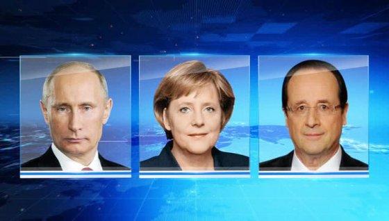 Merkel, Olland və Putin Ukraynadakı vəziyyəti müzakirə edəcəklər<b style="color:red"></b>