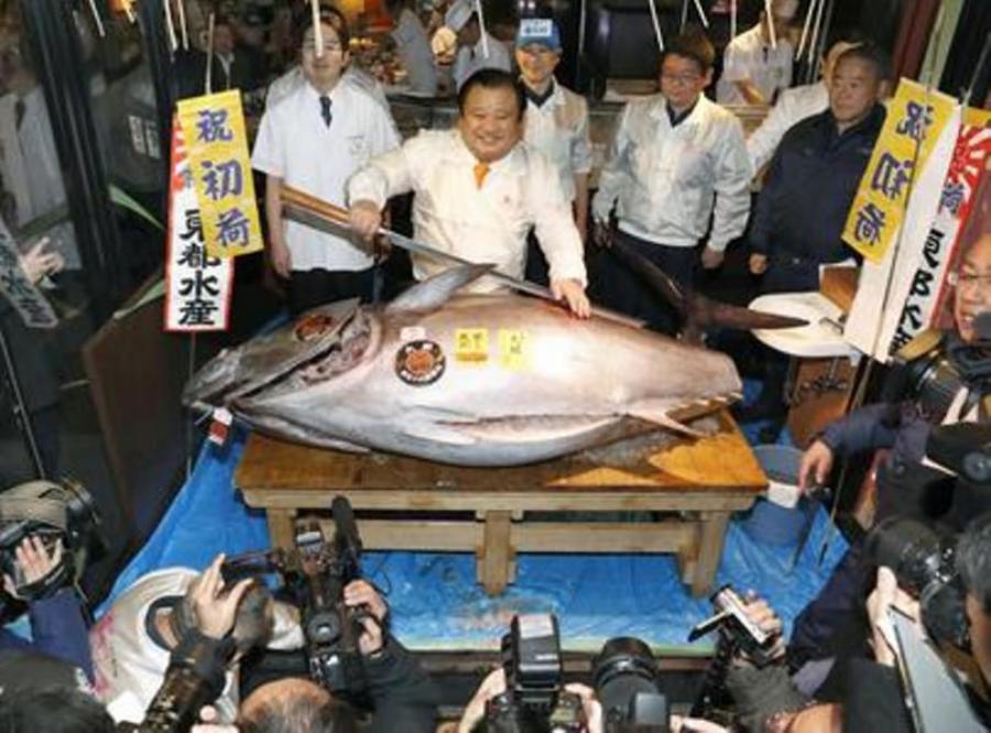Yaponiyadakı hərracda nəhəng tuna balığı 640 min dollara satıldı<b style="color:red"></b>