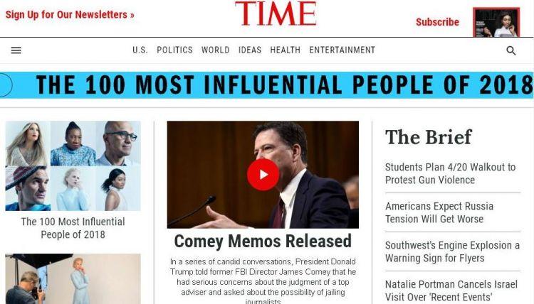 "Time" jurnalı dünyanın ən nüfuzlu şəxslərinin siyahısını hazırlayıb
