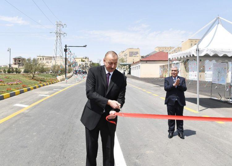Prezident Lökbatan-Qobu avtomobil yolunun açılışında 