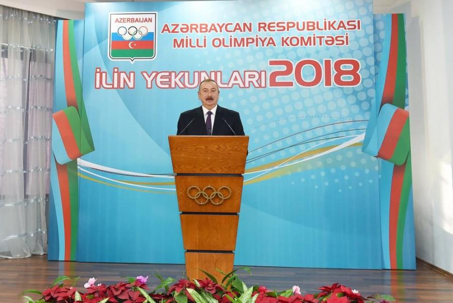 Prezident 2018-ci ilin idman yekunlarına həsr olunan mərasimdə 