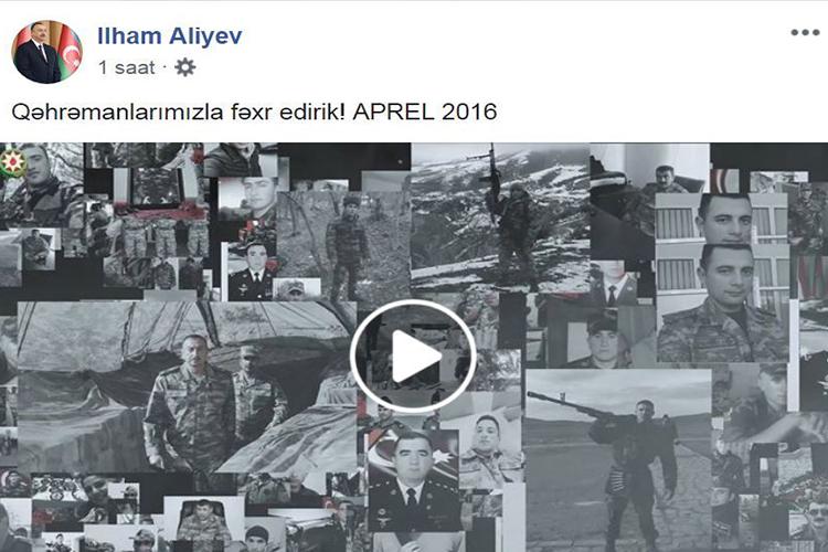 Prezident Aprel döyüşlərinin ildönümü münasibətilə videoçarx paylaşdı - Video 