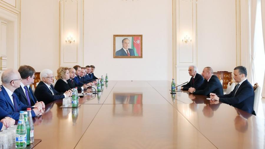 Prezident Rusiya Federasiya Şurasının sədrini qəbul etdi
