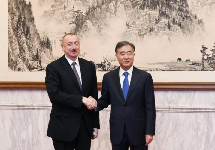 İlham Əliyev Çin Siyasi Bürosunun üzvü ilə görüşdü