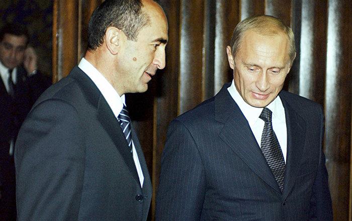 Putin Yerevan səfəri zamanı Koçaryanın həyat yoldaşı ilə görüşdü