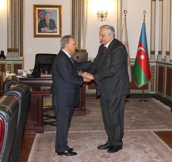 Ramiz Mehdiyev Gürcüstan Milli Elmlər Akademiyasının vitse-prezidenti ilə görüşdü