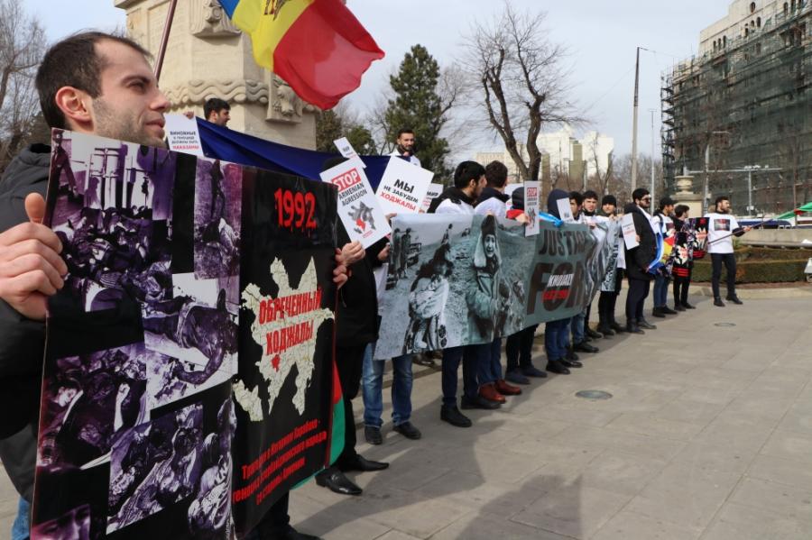 Moldovada Xocalı soyqırımı ilə bağlı yürüş keçirilib