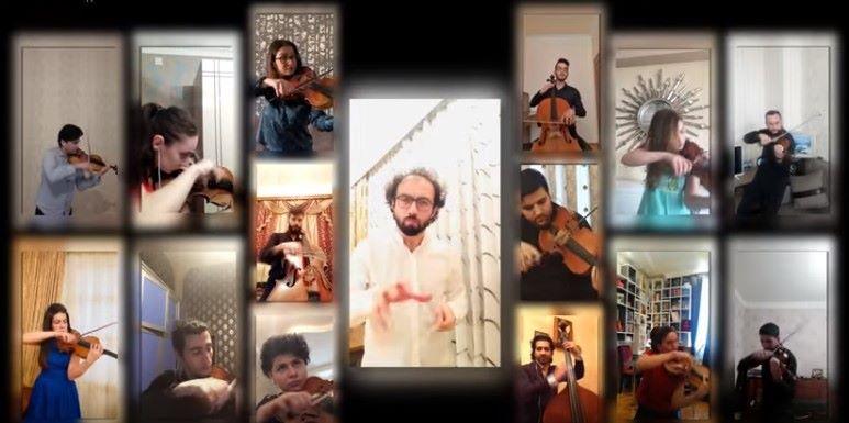 Bakı Kamera Orkestri üzvlərindən #evdəqal çağırışı - Video 