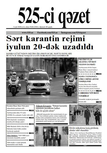 "525-ci qəzet"in 3 iyul sayında nələr var? - ANONS