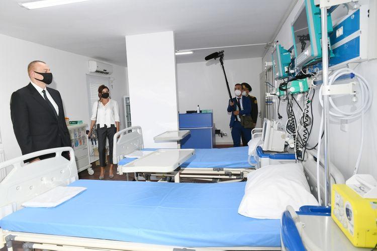 Prezident və Mehriban Əliyeva Bakıda modul tipli hospitalın açılışında - Yenilənib