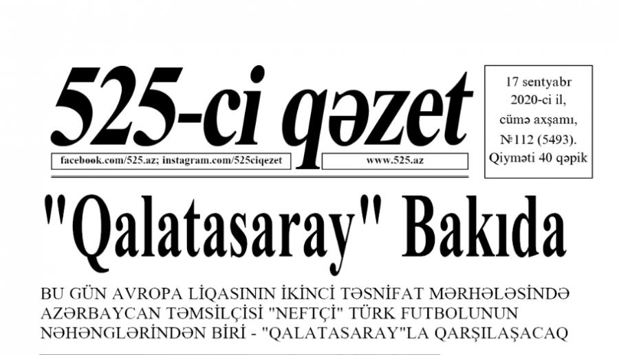 "525-ci qəzet"in 17 sentyabr sayı -  Video