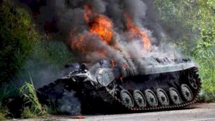 Daha bir erməni tankı məhv edildi