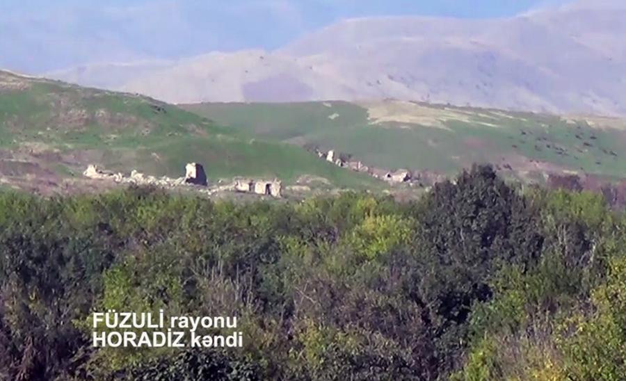 Füzuli rayonunun Horadiz kəndinin yeni görüntüləri - Video