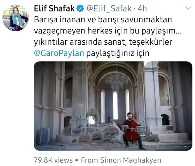 Azərbaycan və Türkiyə yazıçılarından Əlif Şəfəqə etiraz 