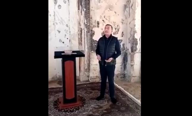 Xalq artisti Ağdam məscidində azan verdi - Video 