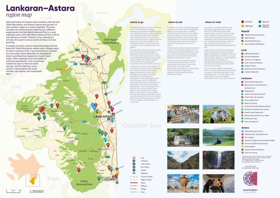 Cənub turizm dəhlizi üzrə Lənkəran-Astara regional xəritəsi hazırlanıb