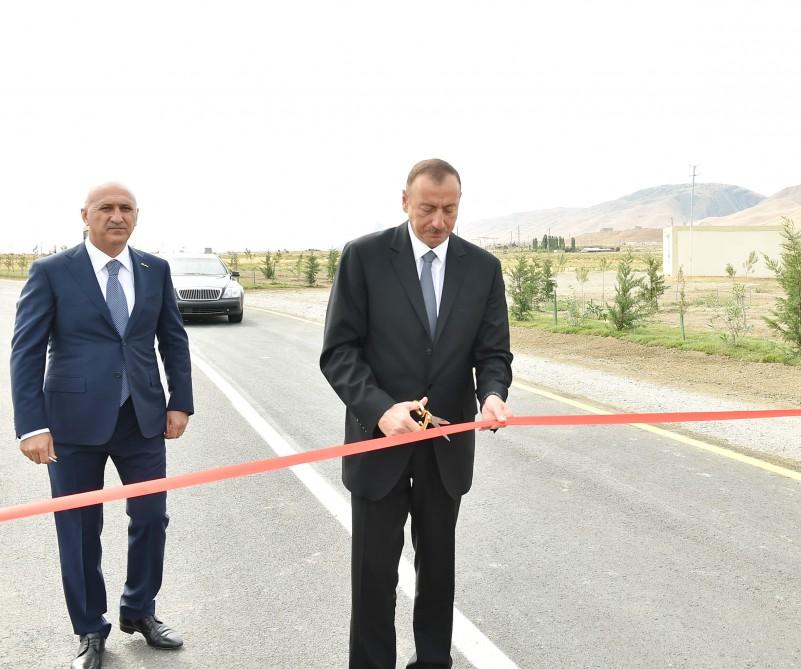Prezident Siyəzən-Məşrif yolunun açılışında iştirak edib