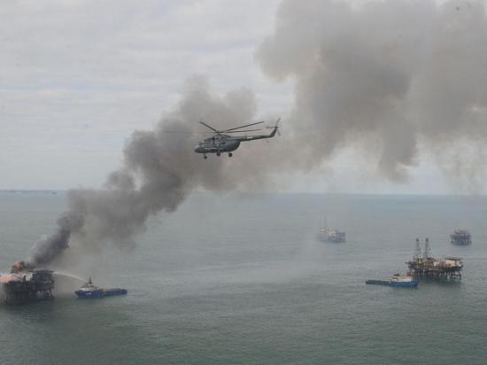 İtkin düşən neftçilərin axtarışına bir təyyarə və 3 helikopter cəlb olunub
