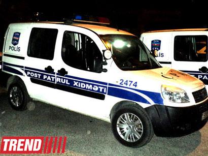 Mingəçevirdə polisin xidməti avtomobilini vurdular