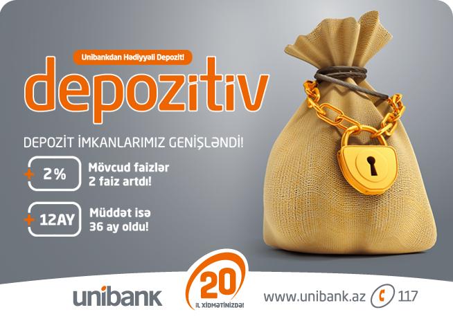 UNİBANK-da yüksək faizli əmanət qəbulu davam edir