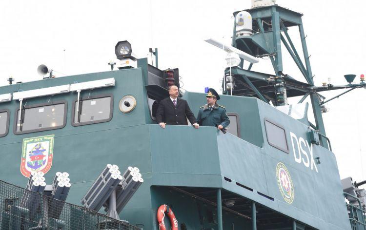 Prezident DSX-nın inşası başa çatan gəmisi ilə tanış oldu