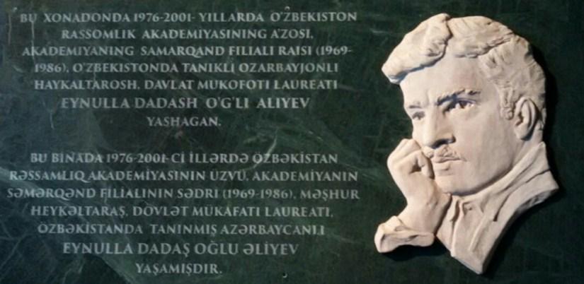 Səmərqənddə tanınmış azərbaycanlı heykəltəraşın barelyefi açıldı
