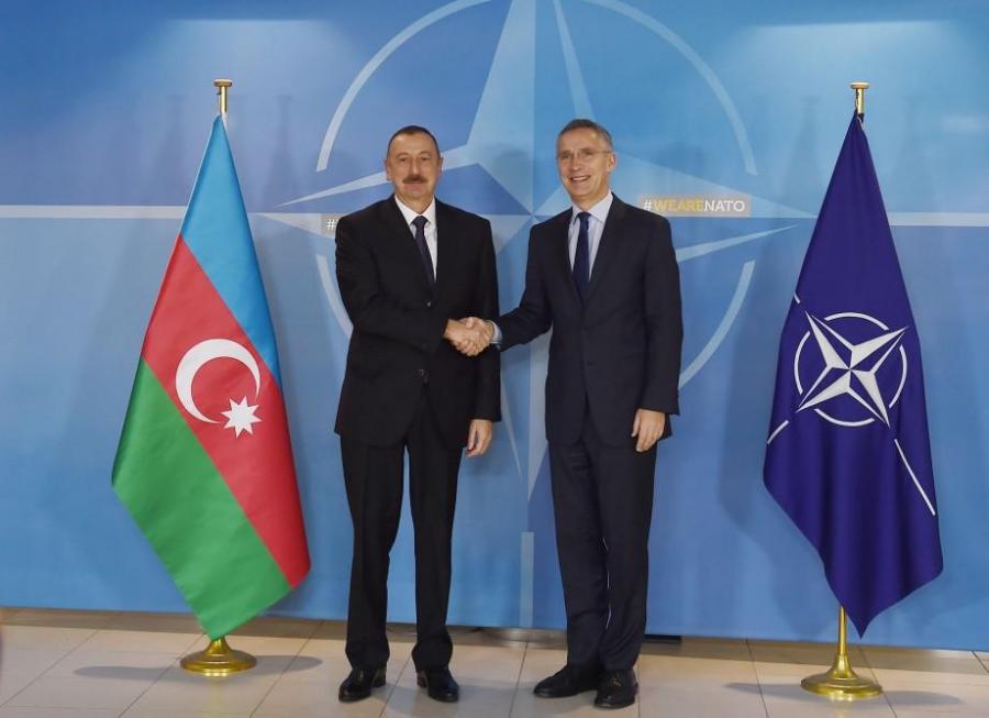 Prezident NATO baş katibi ilə görüşdü