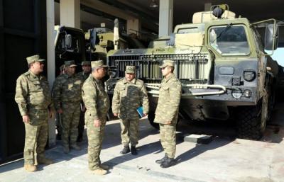 Cəbhəboyu zonadakı raket və artilleriya bölmələrinin döyüşə hazırlıq səviyyəsi yoxlandı