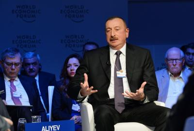 Prezident Davosda Azərbaycanın uğurlarından danışdı
