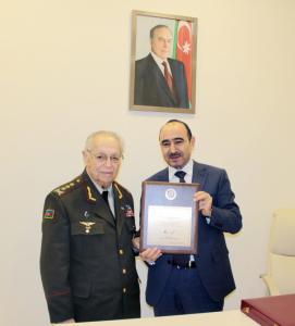 Tofiq Ağahüseynova Prezidentin fəxri diplomu təqdim olundu - Fotolar