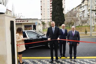 Prezident Bakı Şəhər Statistika İdarəsinin yeni binasının açılışında