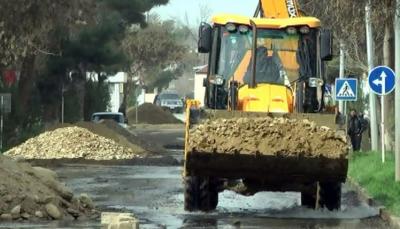 Şirvanda yol çökdü