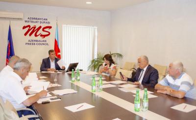 Mətbuat Şurasının Şikayətlər üzrə Komissiyasının iclası keçirildi