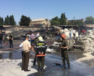 Tikinti materialları bazarında baş vermiş yanğınla bağlı rəsmi məlumat
