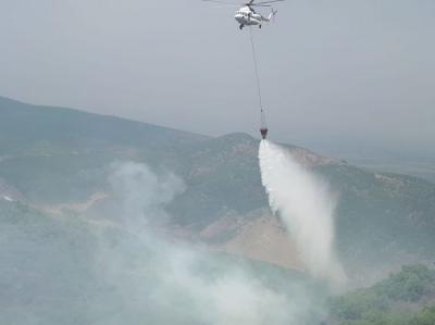 Tənkəmər dağında yanğınsöndürmə işləri davam etdirilir