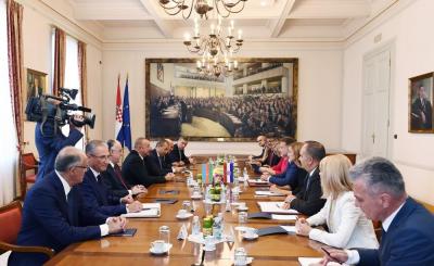 Prezident Xorvatiya parlamentinin sədri ilə görüşdü