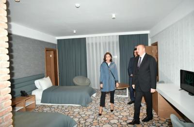 Prezident və xanımı Qaxda “Yurd Hotel” mehmanxanasının açılışında
