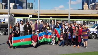 Avstraliyada Azərbaycan bayrağının qaldırılması mərasimi