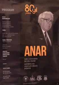 Anarın 80 illiyi Ankarada ikinci dəfə qeyd edilib