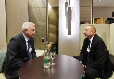 İlham Əliyev Davosda “LUKoil”in prezidenti ilə görüşdü