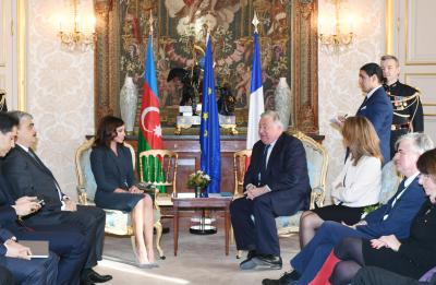 Mehriban Əliyeva Fransa Senatının sədri ilə görüşdü