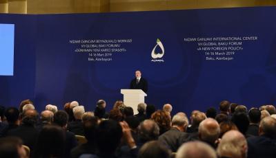İlham Əliyev VII Qlobal Bakı Forumun açılışında