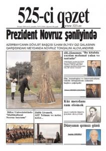"525-ci qəzet"in 20 Mart - bayram nömrəsində nələr var? - ANONS