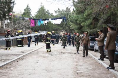 Bakıda məcburi köçkünlərin məskunlaşdığı binada yanğın söndürülüb -Yenilənib