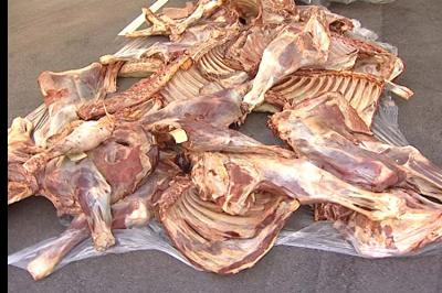 Bərdədə mənşəyi məlum olmayan 180 kiloqram ət aşkarlandı